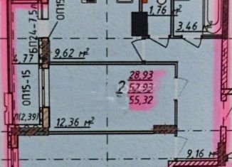 Продаю 2-комнатную квартиру, 55 м2, Липецк, улица С.С. Бехтеева, 7