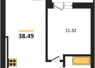 Продаю 1-комнатную квартиру, 38.5 м2, Калининград, Московский район