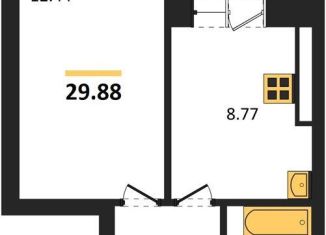 Однокомнатная квартира на продажу, 29.9 м2, Калининград