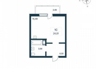 Продается квартира студия, 24.8 м2, городской посёлок Янино-1, Цветной бульвар, 10к2