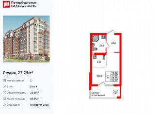 Квартира на продажу студия, 22.3 м2, Калининград