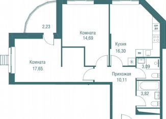 Продаю 2-комнатную квартиру, 70.4 м2, Одинцово, ЖК Одинбург