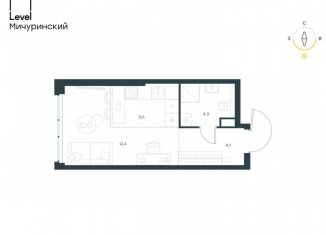 Продаю квартиру студию, 27 м2, Москва