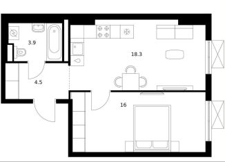 Продажа 1-ком. квартиры, 42.7 м2, Москва, ЮВАО