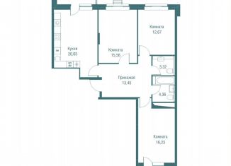 Продам 3-комнатную квартиру, 90.9 м2, Одинцово, ЖК Одинбург