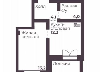 1-комнатная квартира на продажу, 33.6 м2, Челябинск