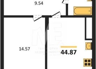 Продажа 1-комнатной квартиры, 44.9 м2, поселок Малое Исаково