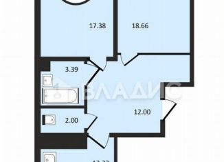 Продам 2-ком. квартиру, 68.5 м2, Краснодар, микрорайон Завод Радиоизмерительных Приборов