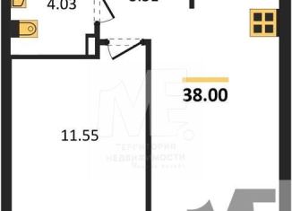 Продам 1-комнатную квартиру, 38 м2, Калининград, Московский район, Батальная улица, 65А