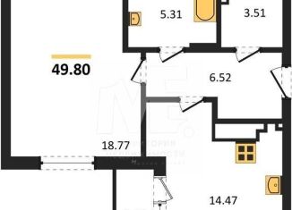 Продам 1-ком. квартиру, 49.8 м2, Калининград, Ленинградский район, улица Старшины Дадаева, 55