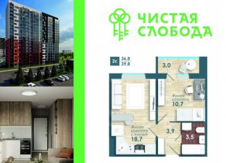 Продажа 2-комнатной квартиры, 36.8 м2, Новосибирск, Спортивная улица, 37