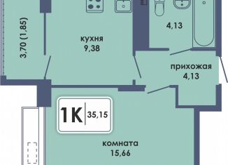 Однокомнатная квартира на продажу, 35.2 м2, Пермь