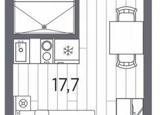 Продается квартира студия, 21.5 м2, Санкт-Петербург, проспект Стачек, 62Б, метро Автово