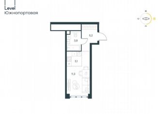 Продажа квартиры студии, 23.4 м2, Москва, ЮВАО, жилой комплекс Левел Южнопортовая, 3