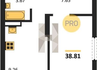 Продается 1-комнатная квартира, 38.8 м2, Новосибирск, метро Студенческая