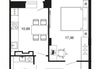 Продажа 1-комнатной квартиры, 44.1 м2, Апрелевка, жилой комплекс Времена Года, к11