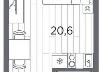 Квартира на продажу студия, 24.4 м2, Санкт-Петербург, метро Автово, проспект Стачек, 62Б