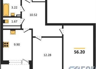 Продаю двухкомнатную квартиру, 56.2 м2, Воронеж, Московский проспект, 66