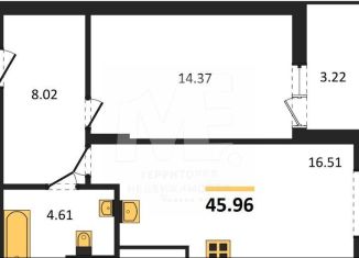 Продается 1-комнатная квартира, 46 м2, поселок Малое Исаково