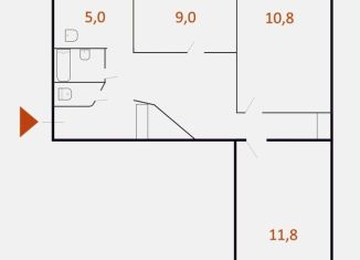 Трехкомнатная квартира на продажу, 57 м2, Санкт-Петербург, Караваевская улица, 25к1, метро Шушары