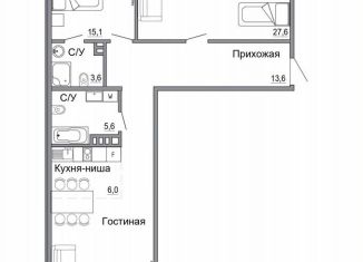 Продаю 3-ком. квартиру, 105.2 м2, Керчь