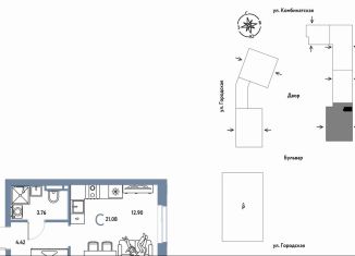 Продаю 1-комнатную квартиру, 21.1 м2, Екатеринбург, метро Ботаническая