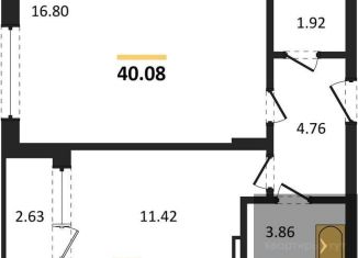 Продаю однокомнатную квартиру, 40.1 м2, Воронеж, Левобережный район, Ленинский проспект, 108А