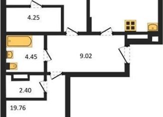 2-комнатная квартира на продажу, 74 м2, Татарстан, улица Генерала Ерина, 5Д