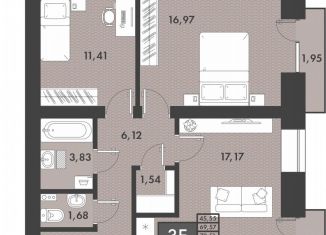 Продам 3-комнатную квартиру, 70.5 м2, Забайкальский край, Проезжая улица, 4