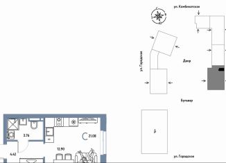 Продается 1-ком. квартира, 21.1 м2, Екатеринбург, Ленинский район