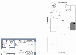 Продаю 1-ком. квартиру, 21.1 м2, Екатеринбург, Ленинский район