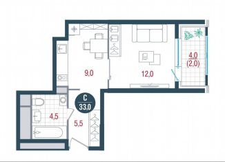 Продажа квартиры студии, 33 м2, Москва, ЮАО, Кавказский бульвар, 51