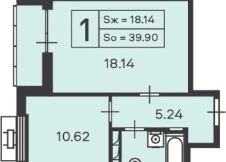 Продается однокомнатная квартира, 39.9 м2, Москва, 2-я Фрезерная улица, 6