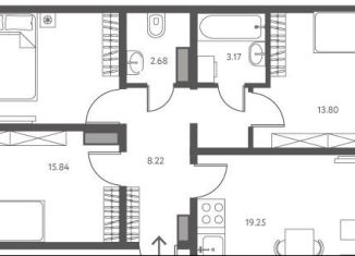 Продаю двухкомнатную квартиру, 85 м2, Липецкая область, улица Перова, 2Д