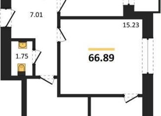 Трехкомнатная квартира на продажу, 66.9 м2, Калининградская область