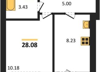 1-ком. квартира на продажу, 28.1 м2, Калининград