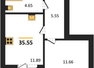 Продается однокомнатная квартира, 35.6 м2, Калининград, Арсенальная улица, 31к1