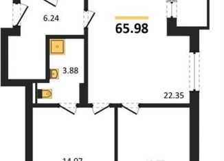 Продажа 2-ком. квартиры, 66 м2, Калининград, улица Старшины Дадаева, 55