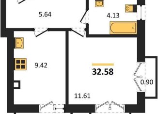 Продаю 1-комнатную квартиру, 32.6 м2, Калининград, Ленинградский район