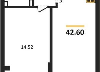 Продаю 1-комнатную квартиру, 42.6 м2, Калининград, Батальная улица, 65Б, Московский район