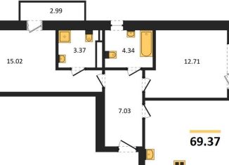 Продается 2-ком. квартира, 69.4 м2, Пионерский