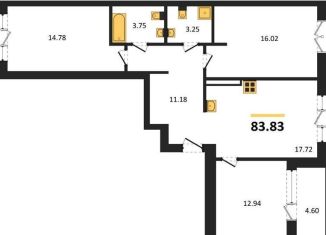 Продажа 3-ком. квартиры, 83.8 м2, Калининградская область, улица Александра Невского, 194А