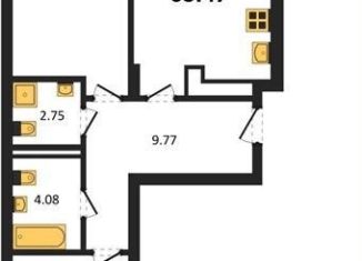 Продается 2-комнатная квартира, 63.5 м2, Калининград, Батальная улица, 65Б, Московский район