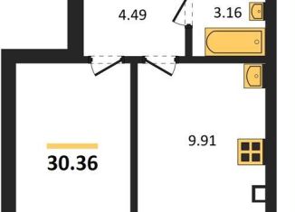 Однокомнатная квартира на продажу, 30.4 м2, Калининград, Московский район