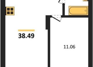 Продается однокомнатная квартира, 38.5 м2, Калининград, Московский район, Батальная улица, 65Б