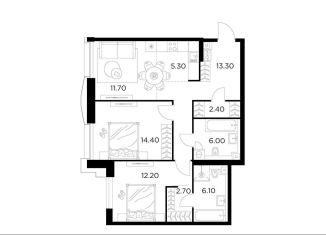 Продается 3-ком. квартира, 74.1 м2, Москва, метро Водный стадион