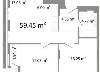 Продам трехкомнатную квартиру, 59.5 м2, Челябинская область