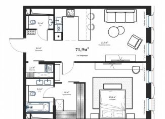 Продается 1-ком. квартира, 71.5 м2, Москва, Большой Кисельный переулок, 11/2с3, метро Сретенский бульвар