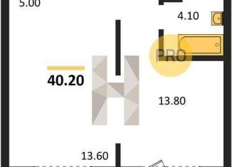 Продам 1-ком. квартиру, 40.2 м2, Новосибирск, Игарская улица, 6