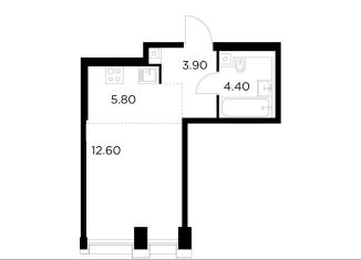 Продаю квартиру студию, 26.7 м2, Москва, метро Водный стадион